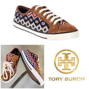 TORY BURCH NOAH FAIR ISLE KNIT SNEAKERS, sz 9M